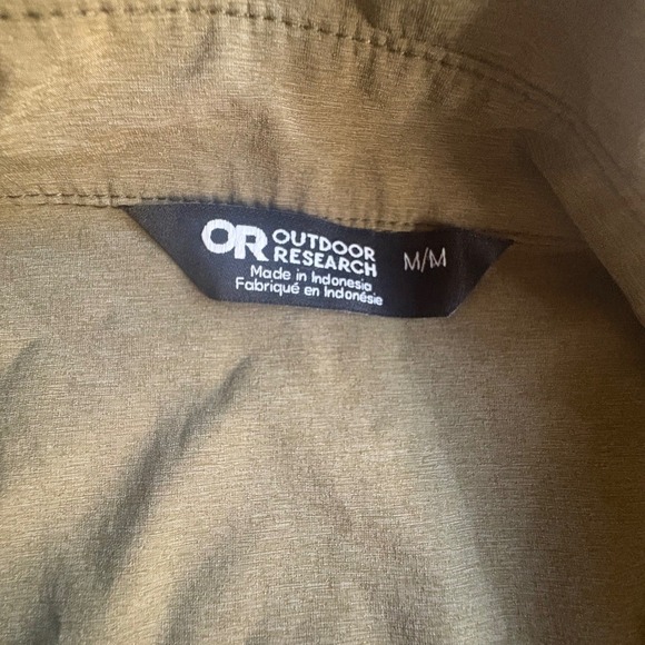 $95 OUTDOOR RESEARCH Men's Way Station Short Sleeve Hiking Shirt Army Green Sz M - Picture 5 of 7